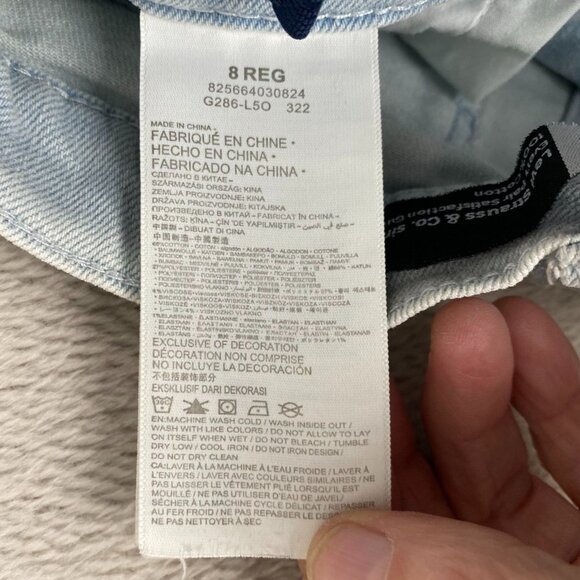 Levis Silvertab Woman's Jeans Size 8 Regular Light Wash 100% Cotton High Rise - Picture 7 of 16